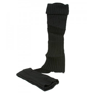 Knit Leg Warmers - Black - SK-LG028BK